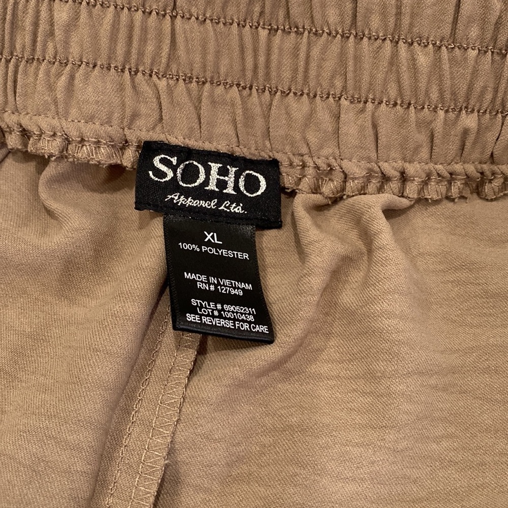Soho Apparel Taupe Casual Trousers - Picture 5 of 6